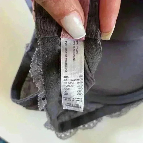 Affinitas Intimates Bra deep lavender charcoal sz 38DD - Picture 7 of 7
